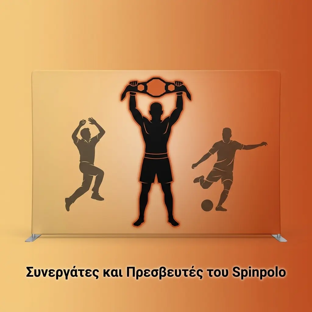 Λογότυπο Spinpolo με συνεργάτες και πρεσβευτές στην ελληνική αγορά