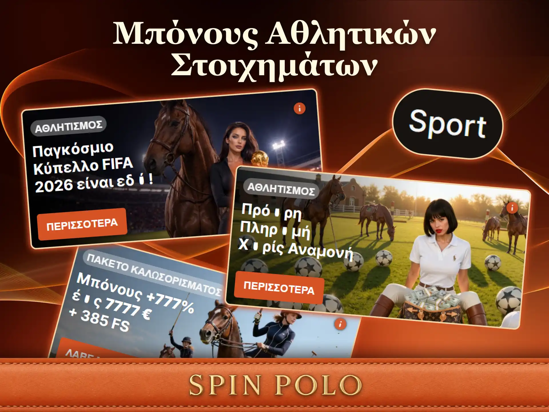 Ενεργοποιήστε ένα ελκυστικό μπόνους Spinpolo για κερδοφόρα αθλητικά στοιχήματα.